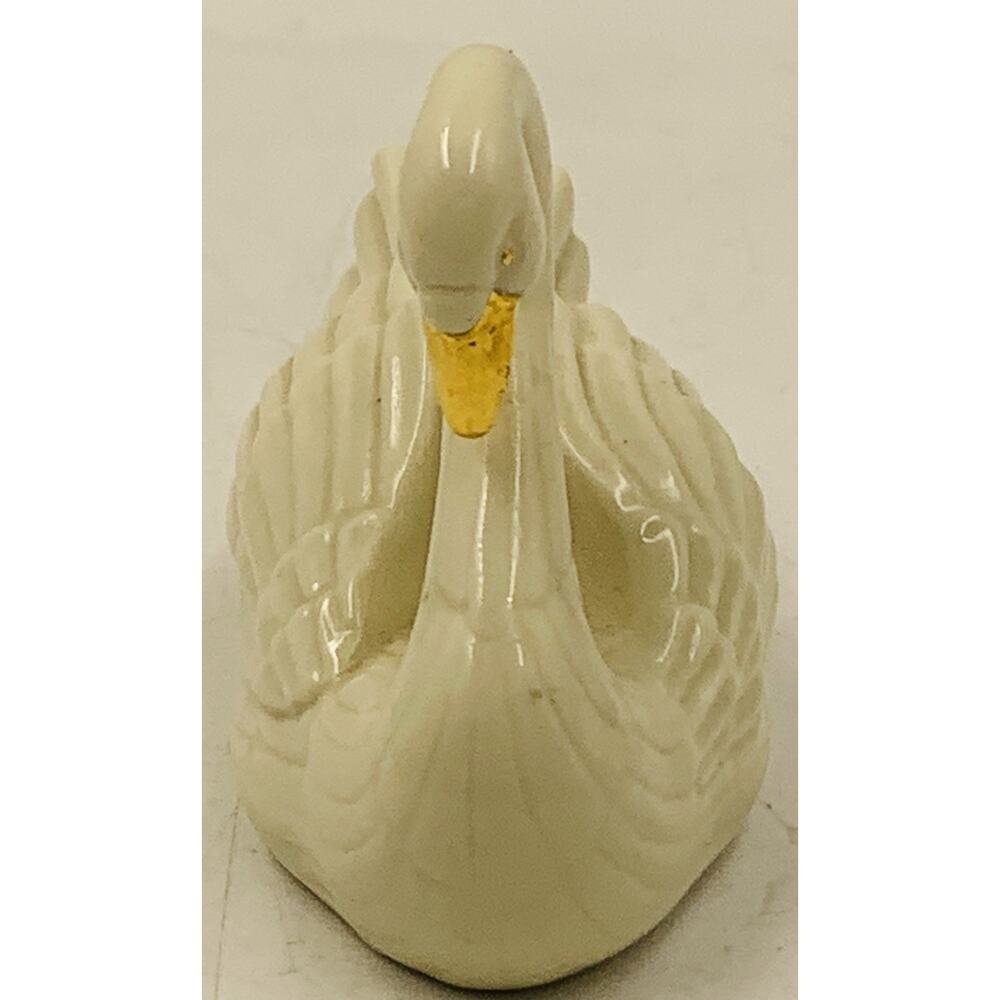 Lenox Swan Porcelain Place Card Holder 24K Gold Beak Cake Topper Vintage - Picture 2 of 5